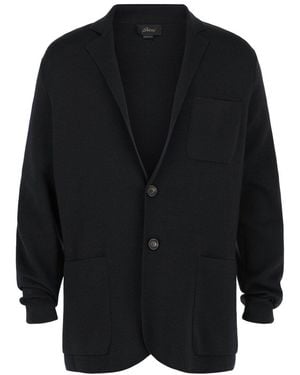 Brioni Single-Breasted Wool Jersey Blazer - Black