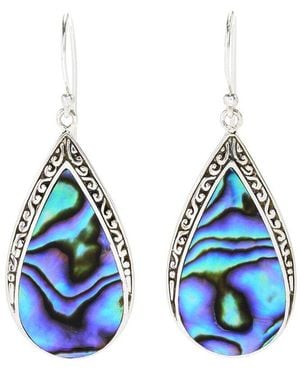 Samuel B. Abalone Earrings - Blue