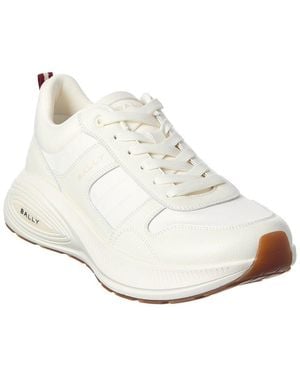 Bally Leather-Trim Running Trainer - White