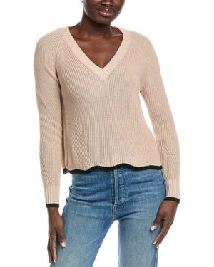 Autumn Cashmere Scallop Shaker Jumper - Blue