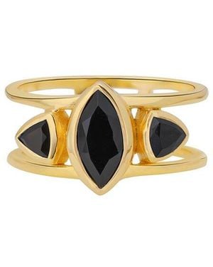 TIRAMISU 14K Over Onyx Ring - White