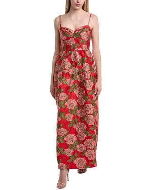 FLORA BEA NYC Naia Sleeveless Midi Dress - Red