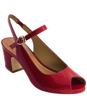 Bernardo Bailen Patent Peep Toe Heeled Sandal - Red