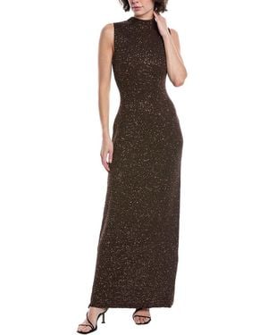 Lela Rose Sequin Jumper Gown - Brown