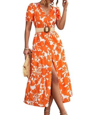 DELI S Deli.s Midi Dress - Orange