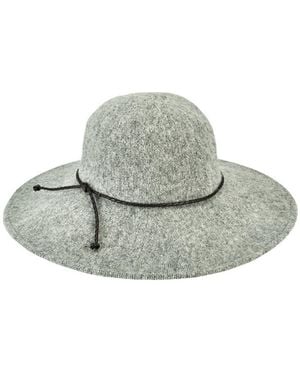 San Diego Hat Knit Floppy Wide Brim Hat With Knot Trim Knh3618 - Grey