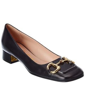 Gucci Horsebit Leather Loafer Pump - Blue