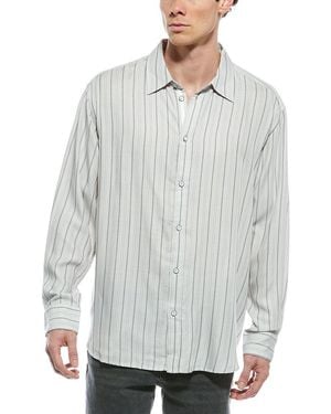 Rag & Bone Matthew Stripe Shirt - Gray