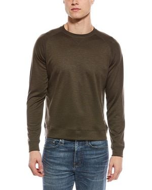 Scott Barber Lightweight Wool-Blend Crewneck Jumper - Brown