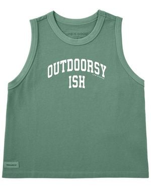 Life Is Good. Crusher Boxy Tank - Green