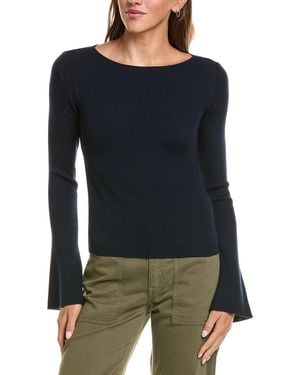 Madewell Elory Merino Wool & Silk-Blend Femme Sleeve Top - Black