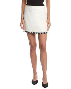 MILLY Fringe Mini Skirt - White