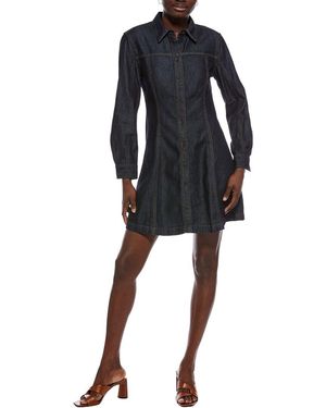 Madewell Seamed Denim Mini Shirtdress - Black