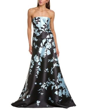 Rene Ruiz Asymmetric A-Line Gown - Black