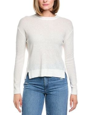 Hannah Rose Alessia Seed Stich Linen-Blend Jumper - White
