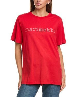 Marimekko Vihne Logo Placement Shirt - Red