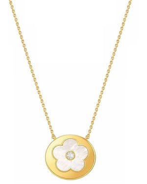 Gabi Rielle Femme Felling 14K Plated 8Mm Pearl Cz Stackable Necklace - Metallic