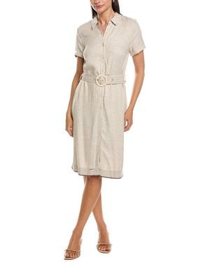 Nanette Lepore Maxi Linen-Blend Shirt Dress - White