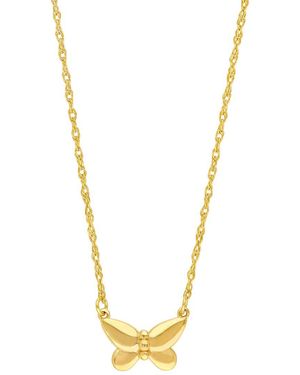 HAWLEY ST 14K Butterfly Necklace - Metallic