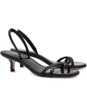 Larroude Larroudé Mini Annie Leather Sandal - Black