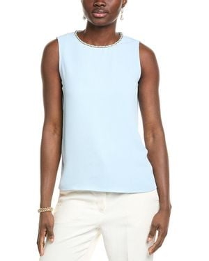 Gracia Chain Neckline Top - Blue