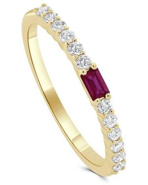 Sabrina Designs 14K 0.31 Ct. Tw. Diamond Ruby Birthstone Ring - White