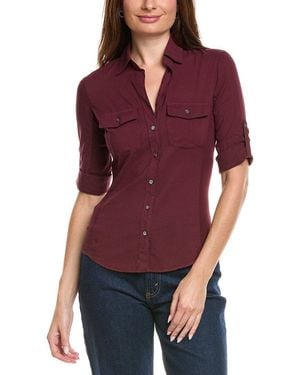 James Perse Contrast Panel Shirt - Red