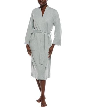 Natori Quilted Geo Knit Jacquard Robe - Gray