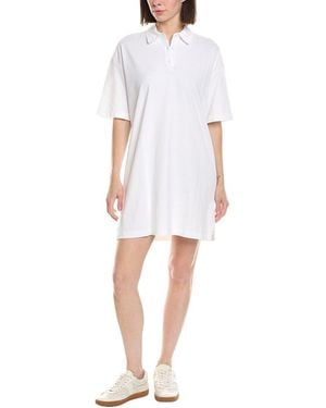 ATM Heavyweight Jersey Mixed Media Dress - White