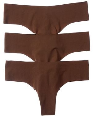 Cosabella 3Pk Free Cut Microfiber Thong - Brown