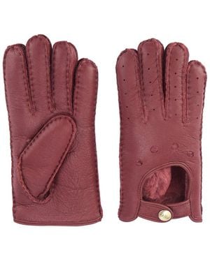 Australia Luxe Sheepskin Moto Gloves - Red