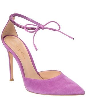 Gianvito Rossi 100 Suede Pump - Pink