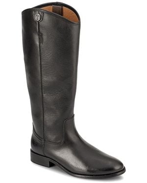 Frye Melissa Button 2 Wide Calf Leather Boot - Black