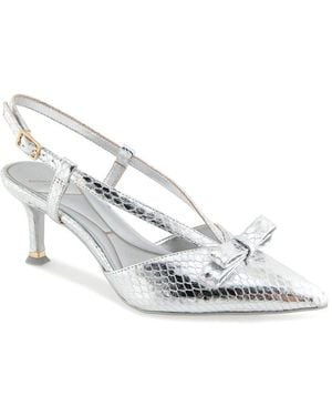 Kenneth Cole Umayra Snakeskin Pump - White