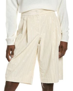 Brunello Cucinelli Cashmere-Blend Short - Natural