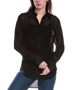 Rag & Bone Lila Burnout Shirt - Black