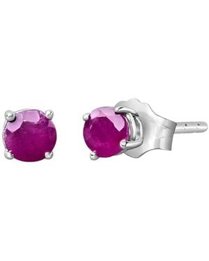 Haus of Brilliance Colourful Gemstones 0.51 Ct. Tw. Lab-Grown Ruby Stud Earrings - Pink