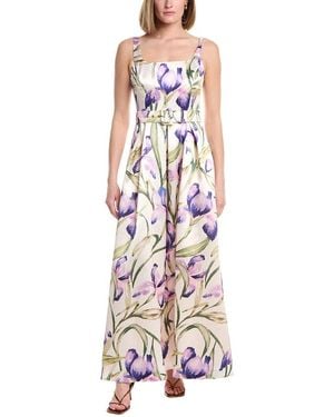 Julia Jordan Monroe Twill Sleeveless Maxi Dress - White