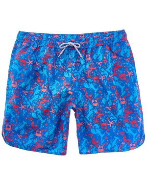 Tailorbyrd Printed Swim Short - Blue