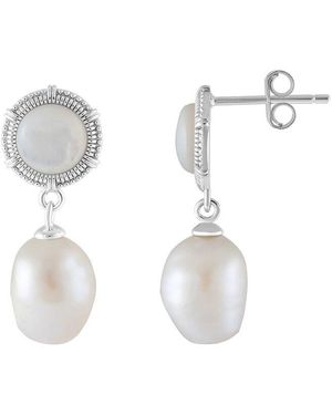 Splendid 9-10Mmmm Pearl Earrings - White