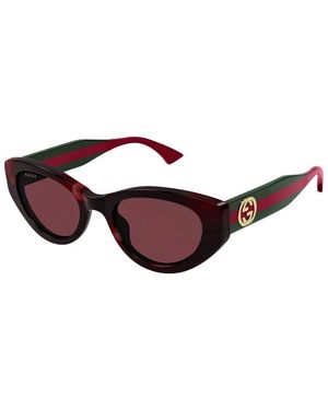 Gucci 52Mm Sunglasses - Red