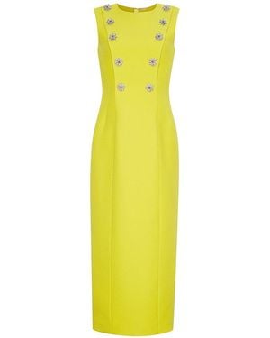 Adam Lippes Aubrey Wool-Blend Dress - Yellow