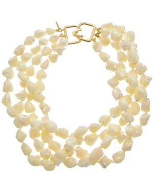 Kenneth Jay Lane 18K Plated 12Mm Pearl Multi Row Necklace - Metallic