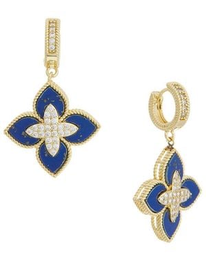 Juvell 18K Plated Lapas Cz Earrings - Blue