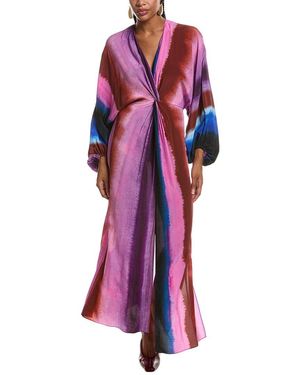 Diane von Furstenberg Kason Silk Midi Dress - Red