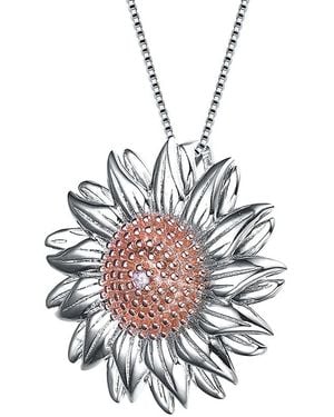 Genevive Jewelry 14k Rose Gold Vermeil Necklace - White