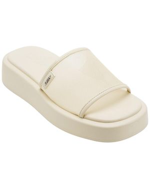 DKNY Orion Mesh Platform Slide - White