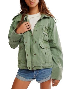 Free People Kali Washed Jacket - Green
