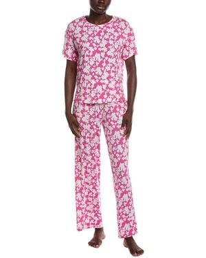 Sanctuary 2Pc T-Shirt & Long Pant Set - Pink