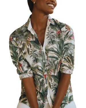 J.McLaughlin Britt Silk-Blend Blouse - Green